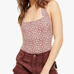 FREE PEOPLE - Body Suit with Snap close in center body